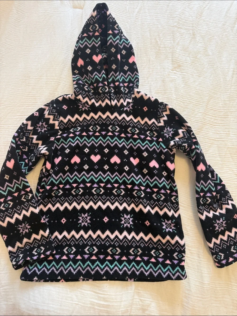 Fleece hoodies and pants girls set size 7/8 - Picture 2 of 6
